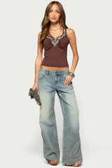 Zaiva Beaded Top