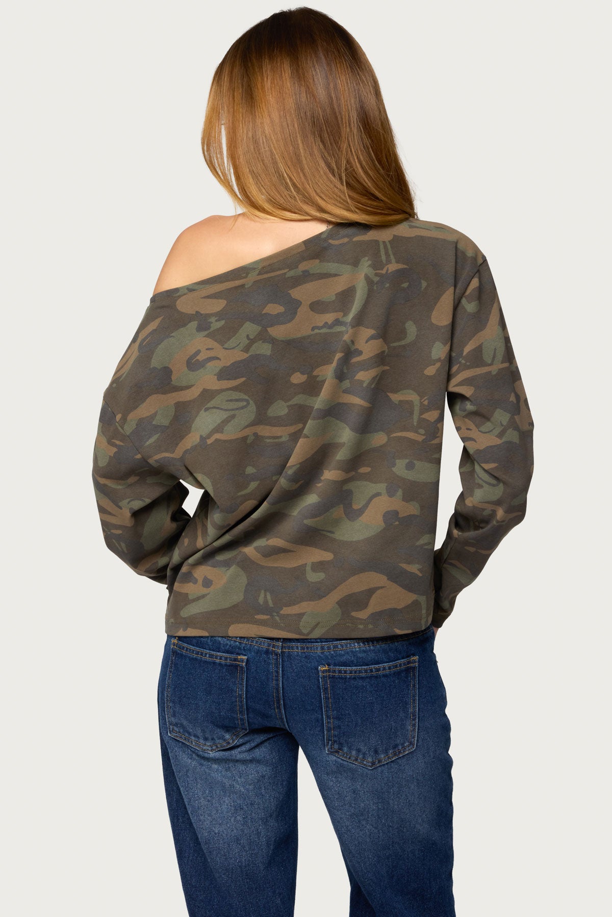 Camo Rhinestone London Top