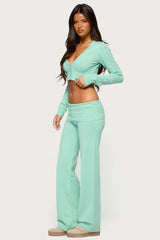 Wanel Cropped Pointelle Cardigan