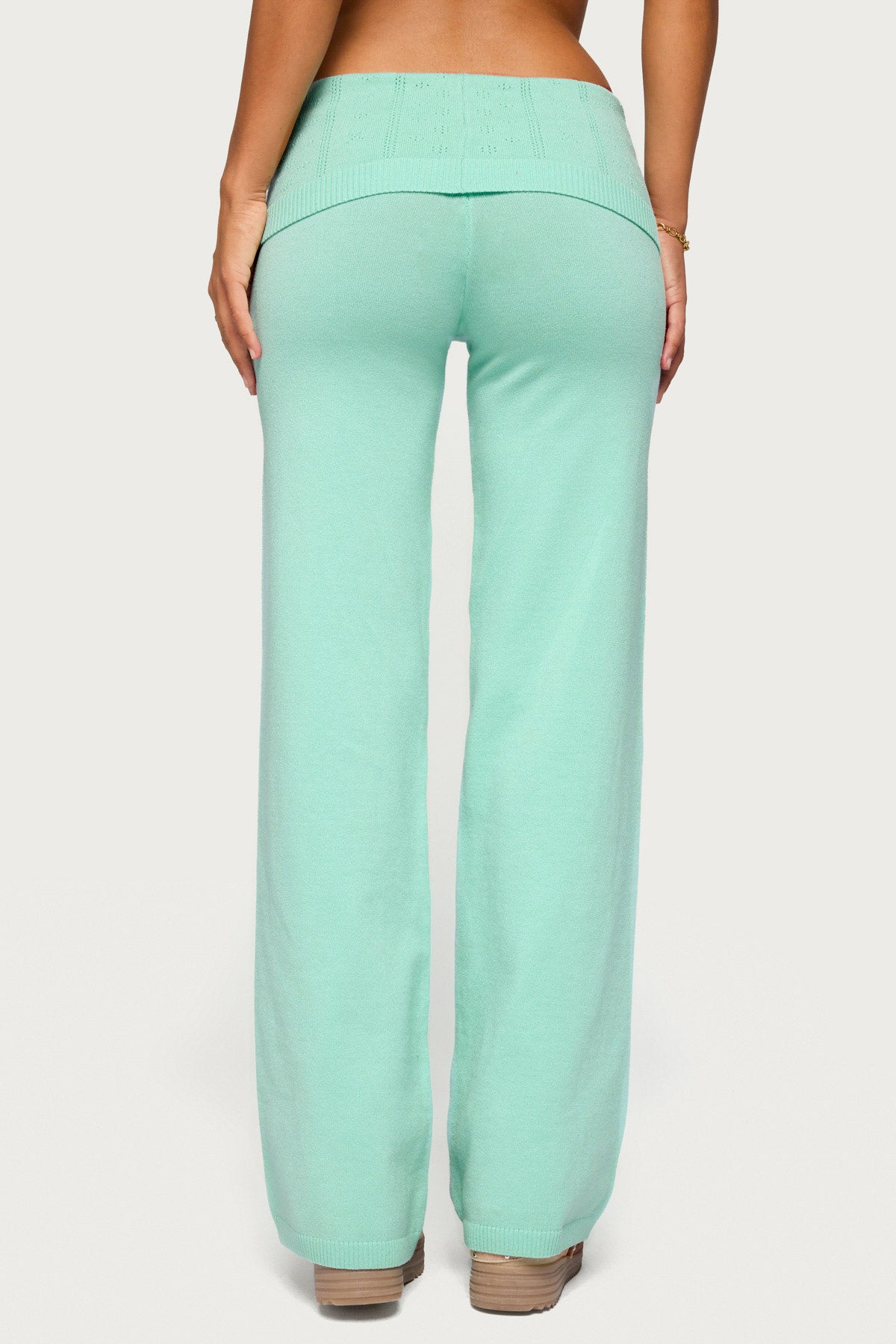 Wanel Pointelle Foldover Pants