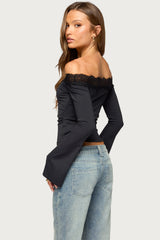 Kania Lacey Off Shoulder Top