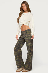 Naely Long Sleeve V Neck Top