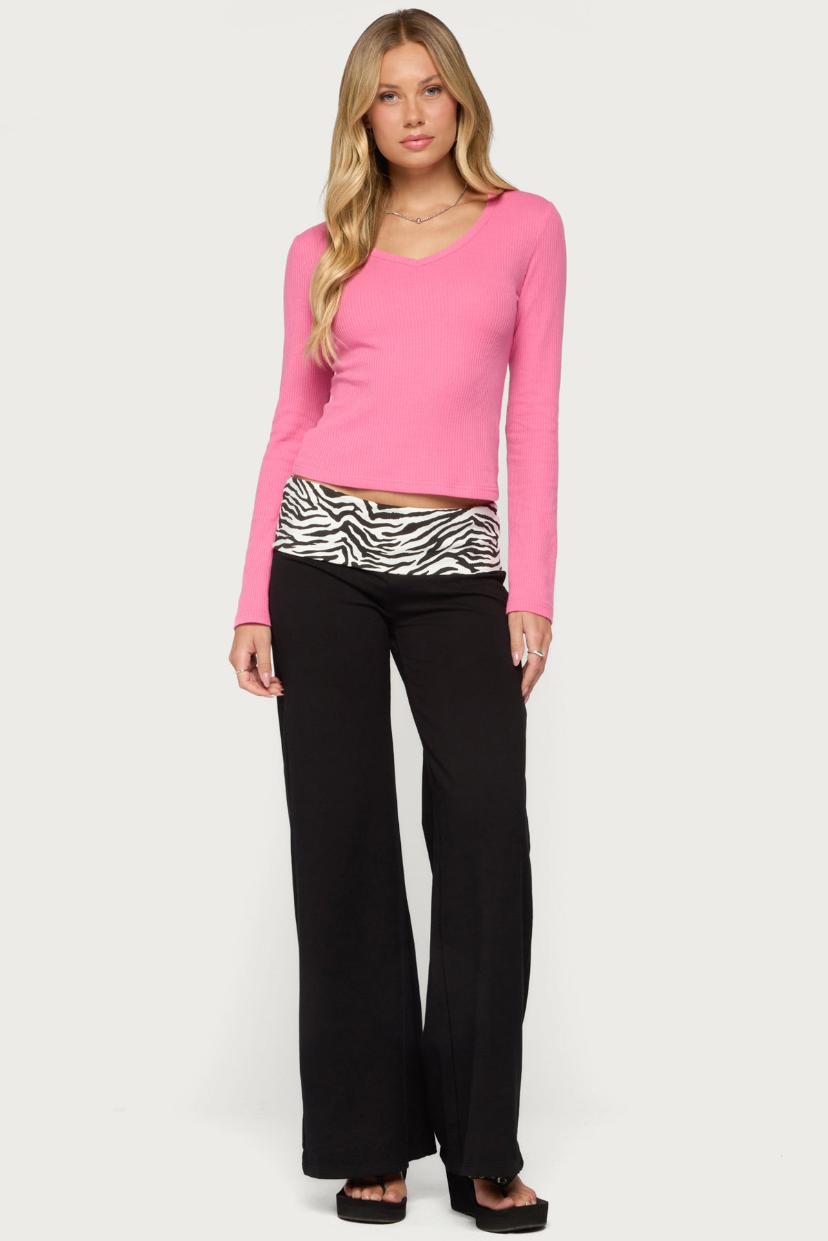Kylee Zebra Foldover Pants