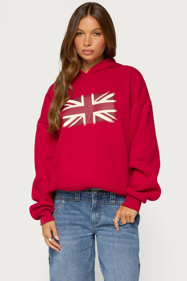 Union Jack Cheetah Print Hoodie view 1