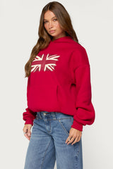 Union Jack Cheetah Print Hoodie