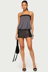 Ella Strapless Sequin Mini Dress