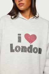 London Obsessed Rhinestone Hoodie