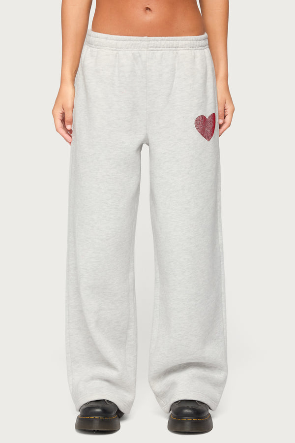 London Obsessed Rhinestone Sweatpants