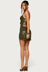 Laima Lacey Cowl Neck Mini Dress