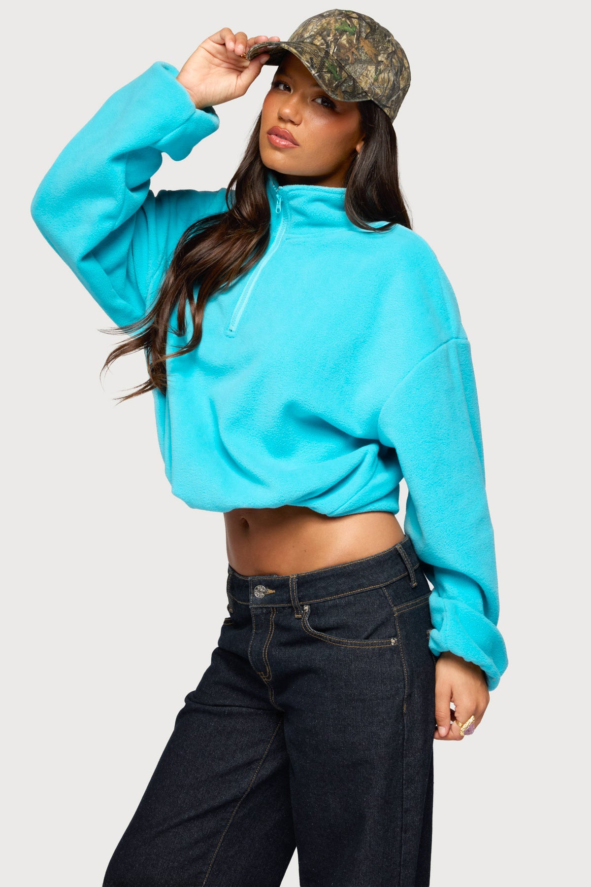 Lasha Oversized Sherpa Sweatshirt