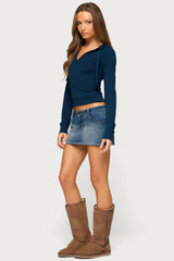 Mairy Hooded Long Sleeve Top