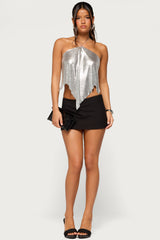 Olaia Chainmail Handkerchief Halter Top