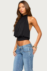 Laeva Backless Halter Top