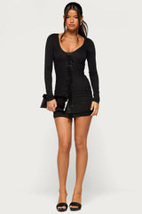 Oloa Beaded Fringe Mini Dress