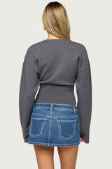 Sena Long Flared Sleeve Knit Top