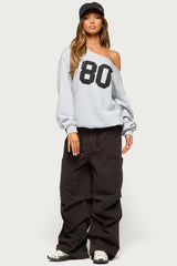 80 Girl Off Shoulder Sweatshirt