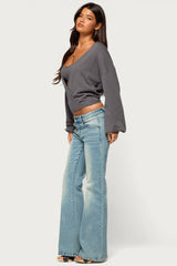 Kyree Two Pice Knit Overlap Top