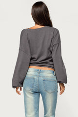 Kyree Two Pice Knit Overlap Top