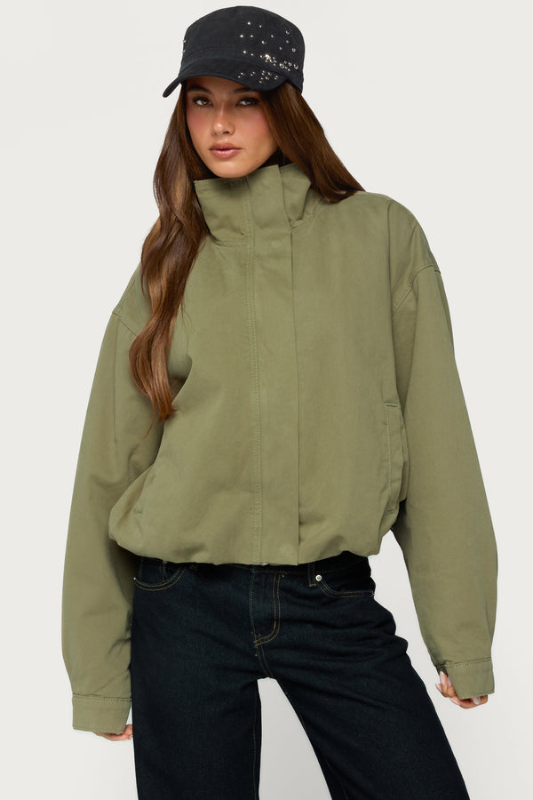 Taela Oversized High Neck Coat view 1