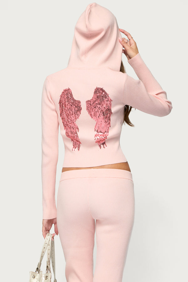 Ethie Knit Angel Zip Up Hoodie view 1