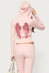 Ethie Knit Angel Zip Up Hoodie