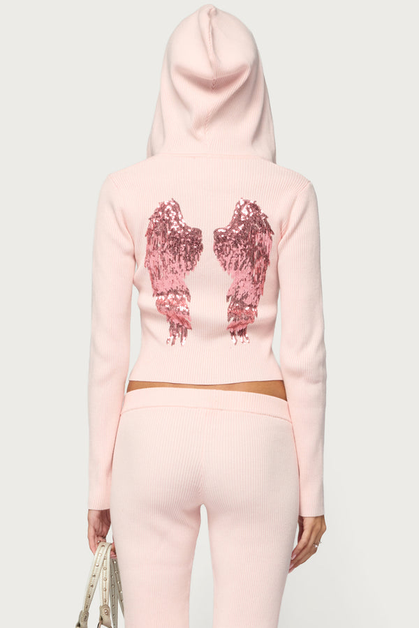 Ethie Knit Angel Zip Up Hoodie view 1