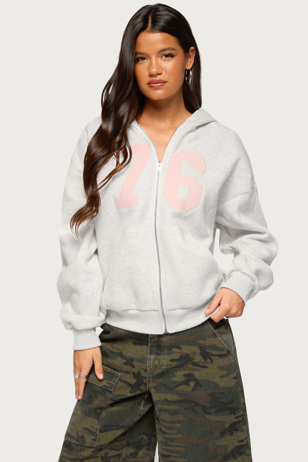 Edikted 76 Zip Up Hoodie