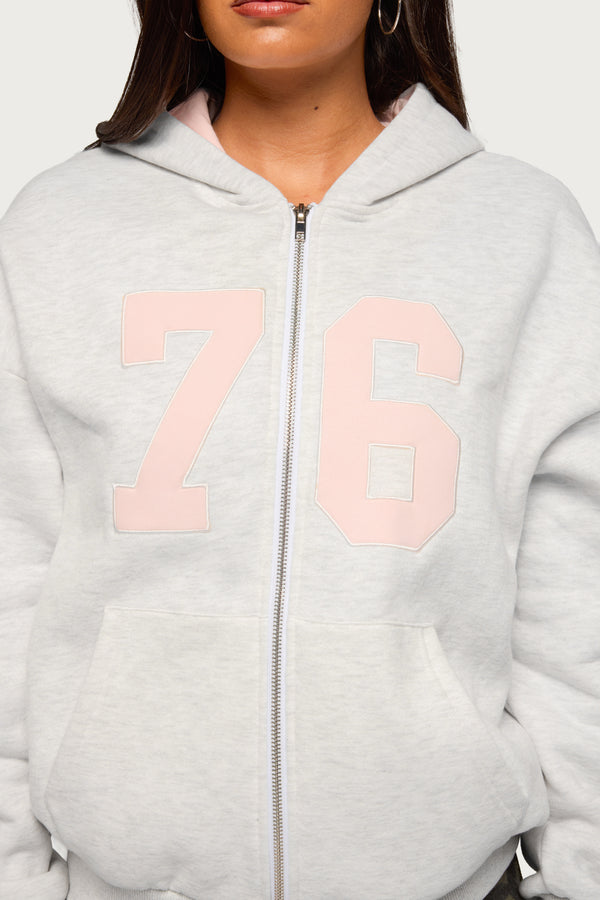 Edikted 76 Zip Up Hoodie