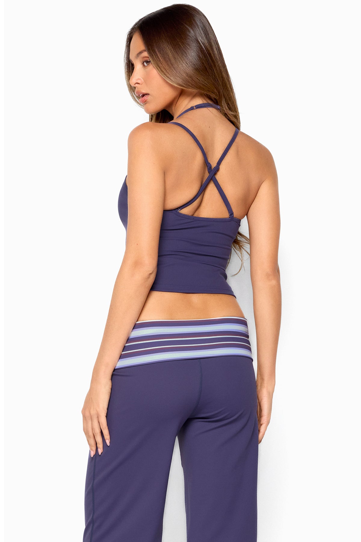 Izaria Layered Striped Active Tank Top