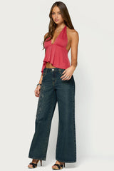 Kinsleigh Asymmetric Babydoll Top