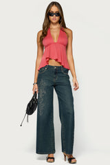 Kinsleigh Asymmetric Babydoll Top