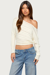 Laynie Oversized Off Shoulder Knit Sweater