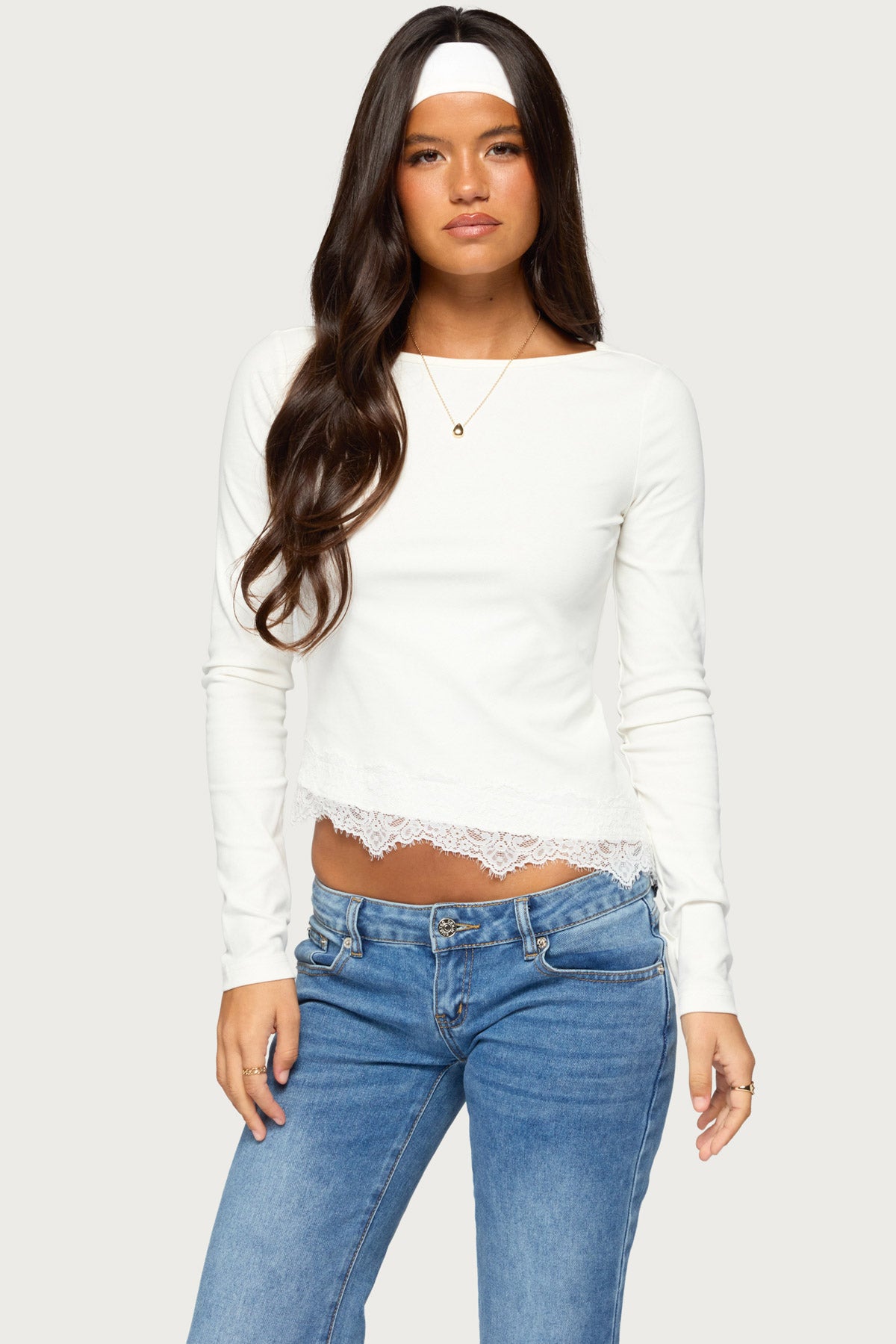 Harlen Lacey Asymmetric Long Sleeve Top