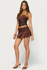 Kya Lacey Satin Effect Corset