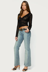 Saira Lace Long Sleeve Top