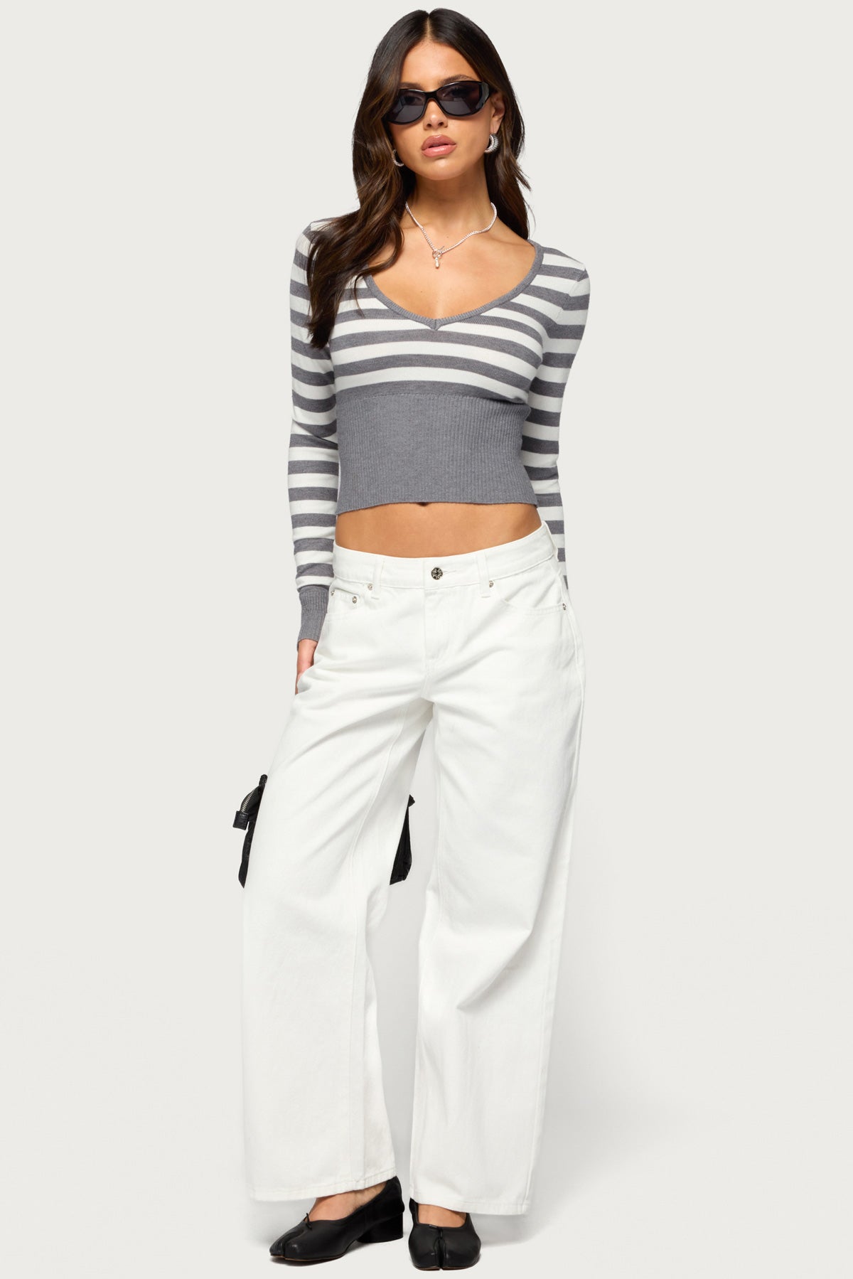 Petite Raelynn Washed Low Rise Baggy Jeans