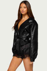 Mariem Faux Leather Jacket