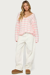 Everleigh Striped Cable Knit Sweater