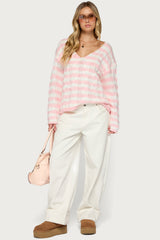Everleigh Striped Cable Knit Sweater