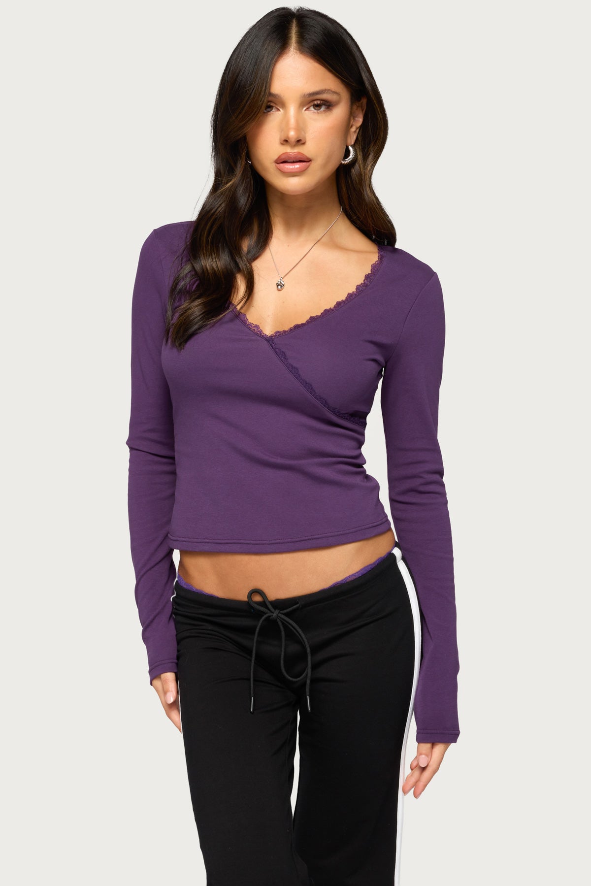 Ellyana Lacey Long Sleeve Top