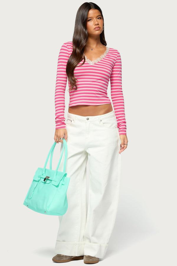 Michela Lacey Striped Top view 2