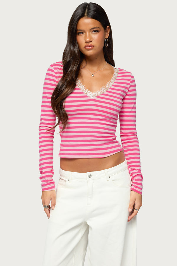 Michela Lacey Striped Top view 1