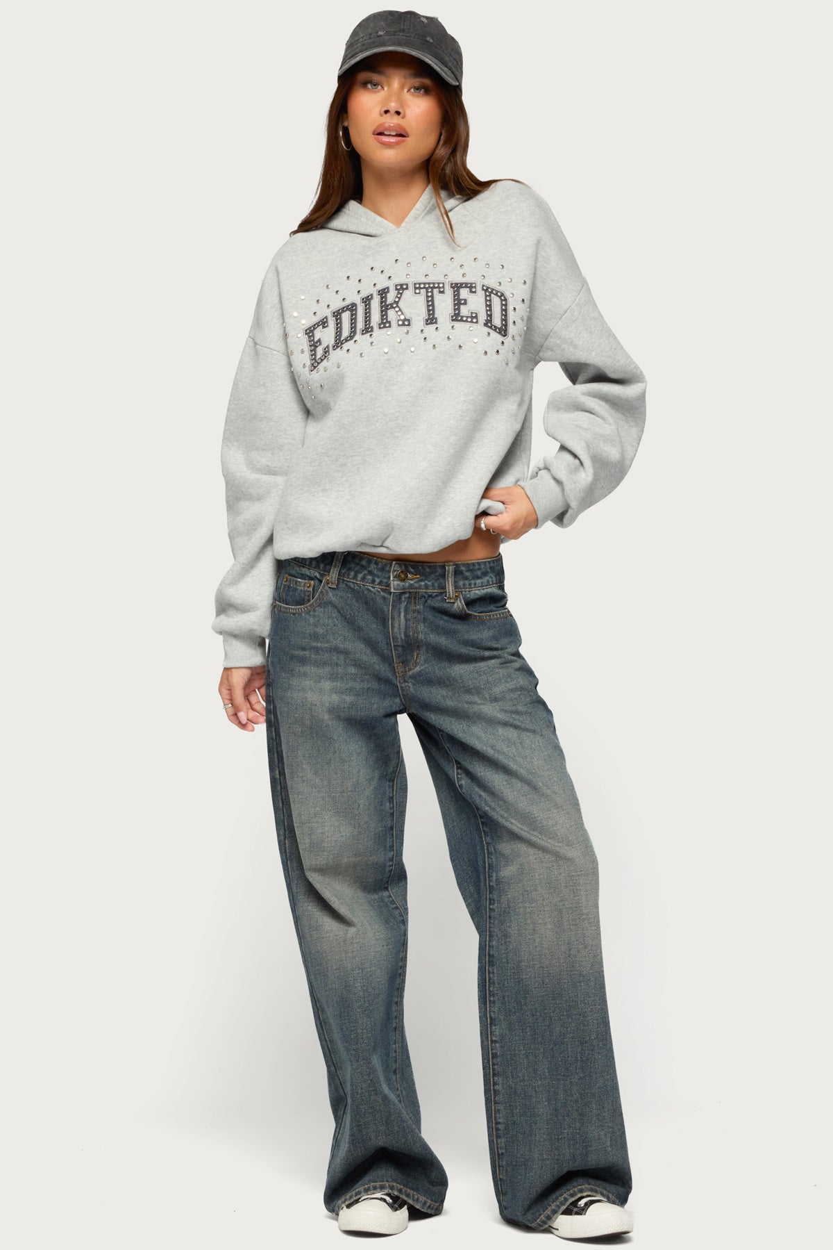 Edikted Obsession Studded Hoodie