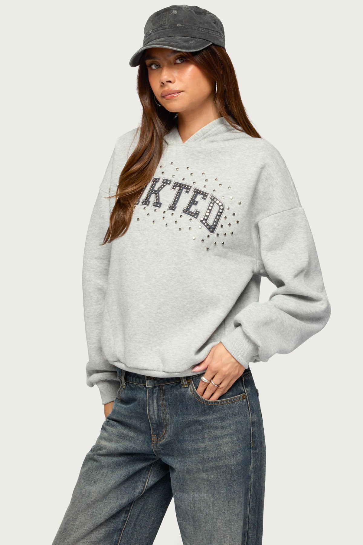 Edikted Obsession Studded Hoodie