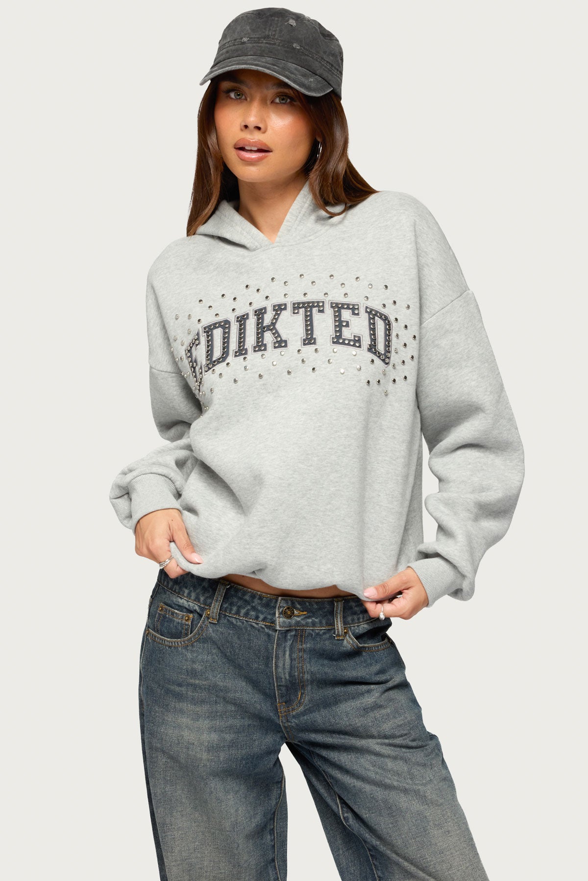 Edikted Obsession Studded Hoodie