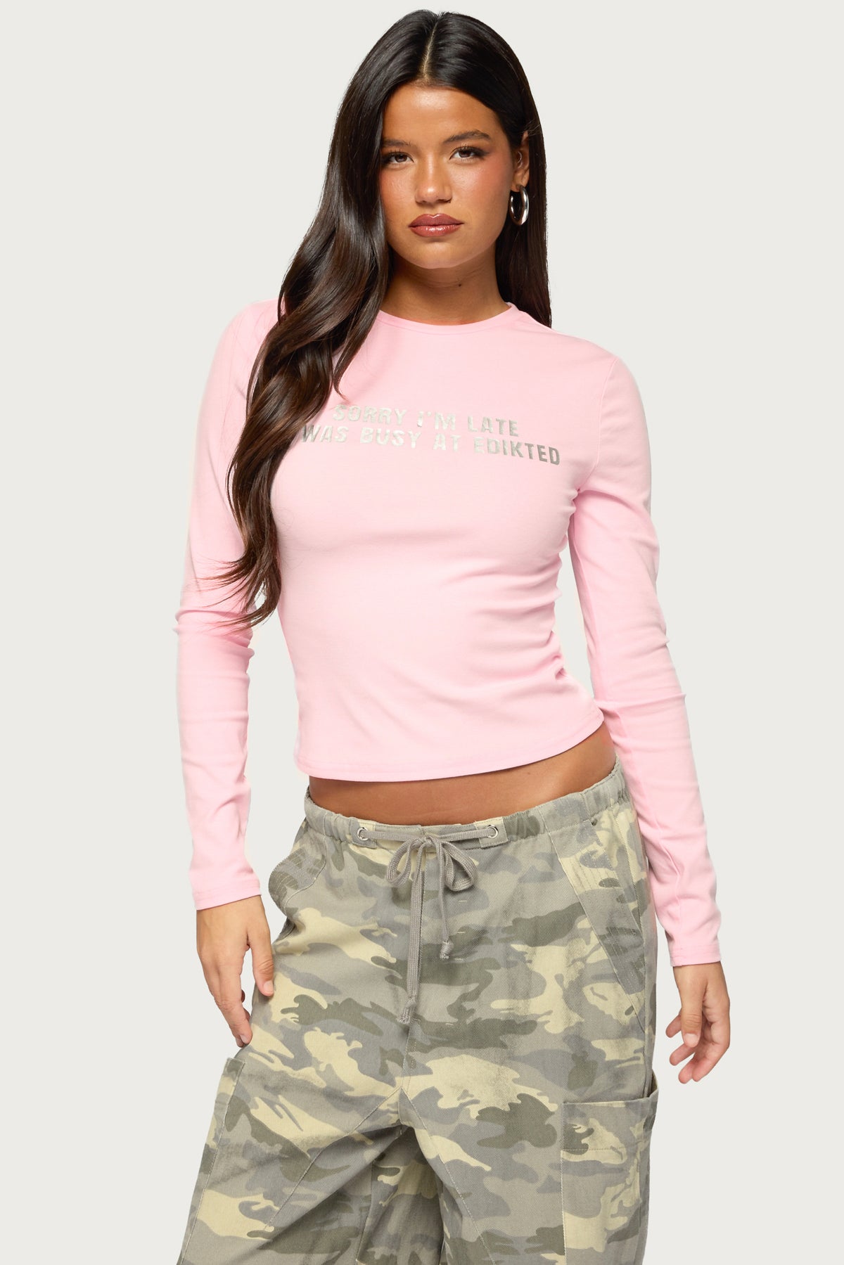 Busy At Edikted Long Sleeve Top