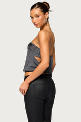 Cordie Strapless Sequin Top