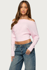 Estie Textured Knit Off Shoulder Sweater