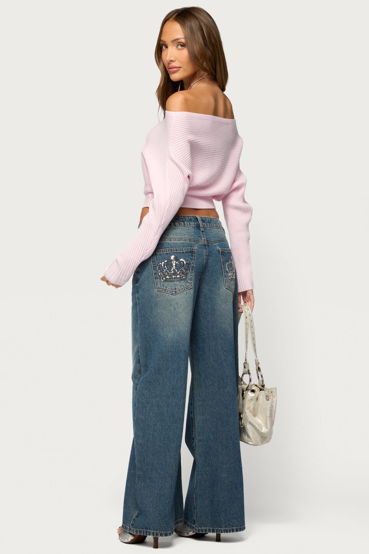 Estie Textured Knit Off Shoulder Sweater