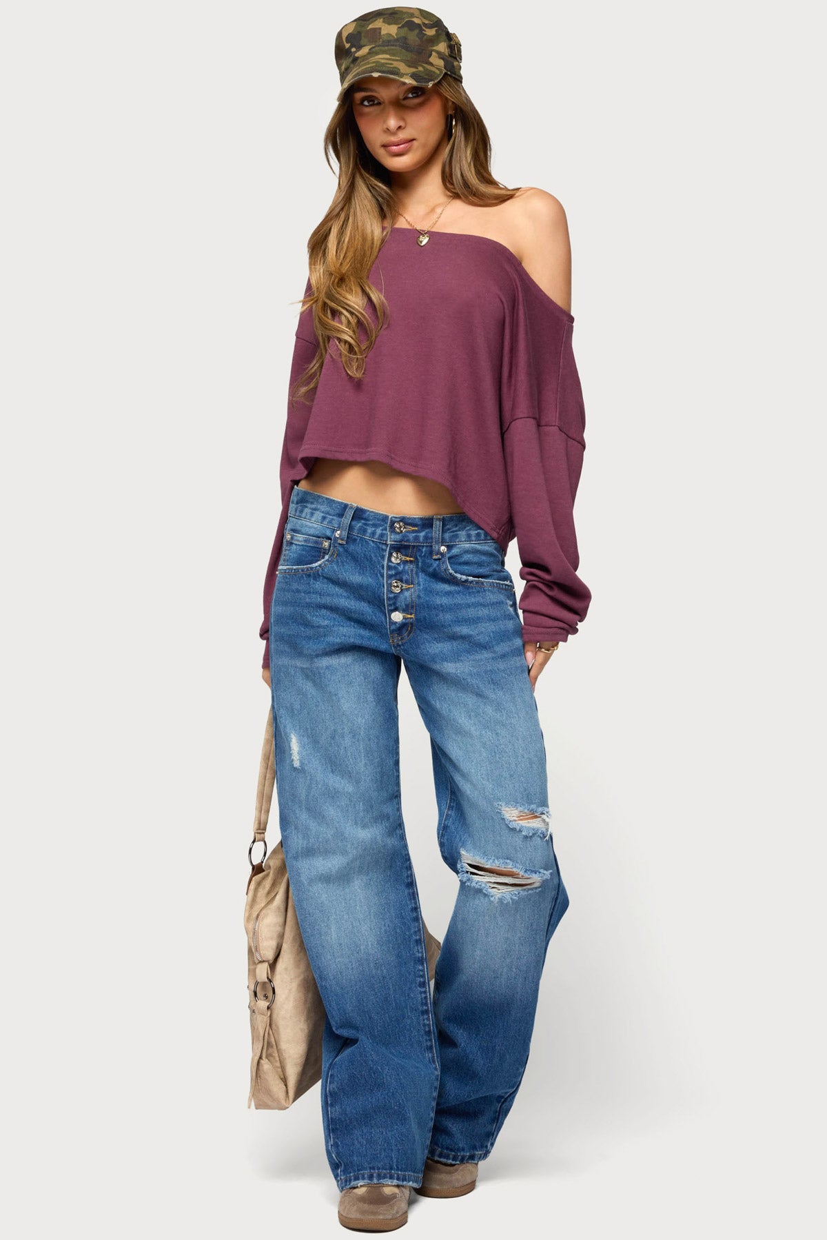 Peala Off Shoulder Long Sleeve Top